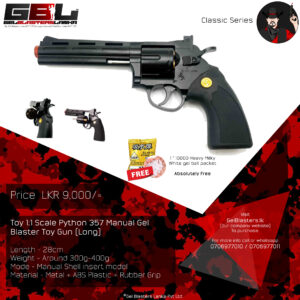 XYL Colt Python 357 Manual Gel Blaster Toy Gun (1:1 Scale , Long Barrel)