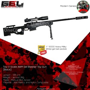 1:1 Scale AWM Gel blaster Toy Gun (Black)