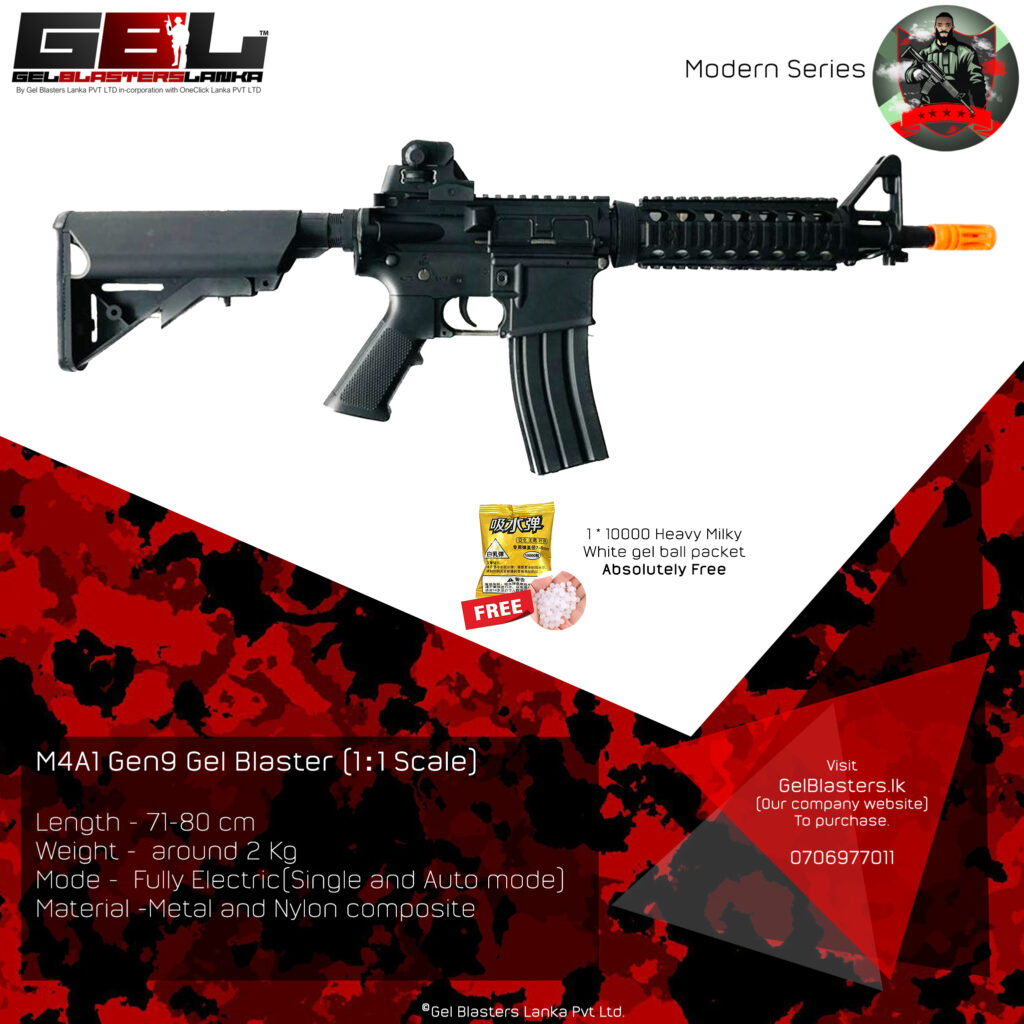 SIJUN M4A1 CQB (Gen 9 ) Gel Blaster (1:1 Scale) - Gel Blasters Lanka