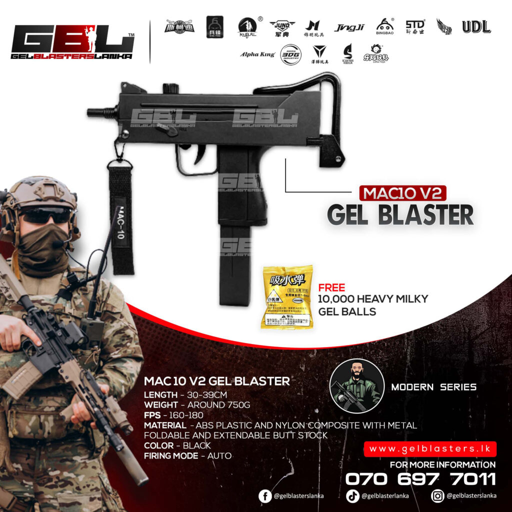Mac 10 V2 Gel Blaster Toy Gun Gel Blasters Lanka