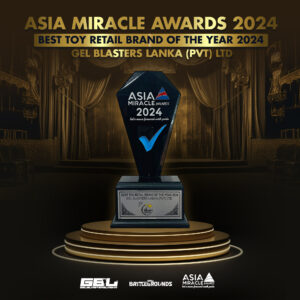 Read more about the article Celebrating Excellence:Gel Blasters Lanka Wins Asia Miracle Awards 2024 for Best Toy Retail Brand of the Year