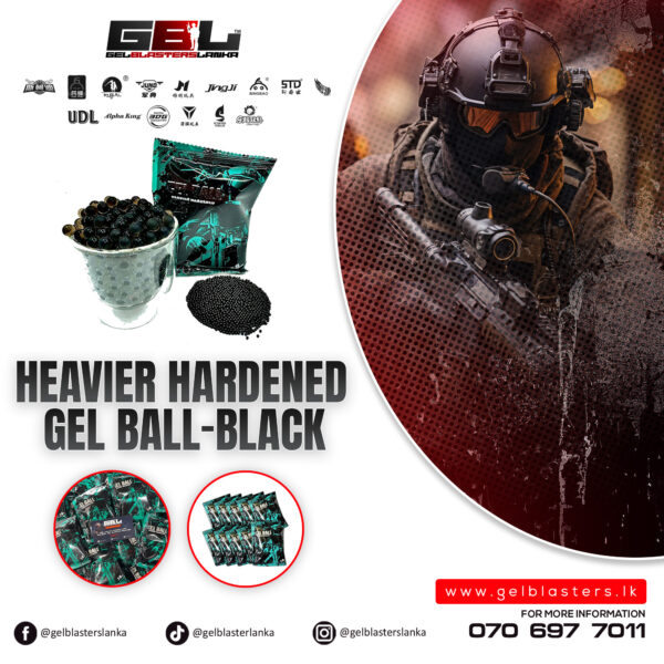 Heavier hardened Gel Balls - Black (10 000 Bullets)