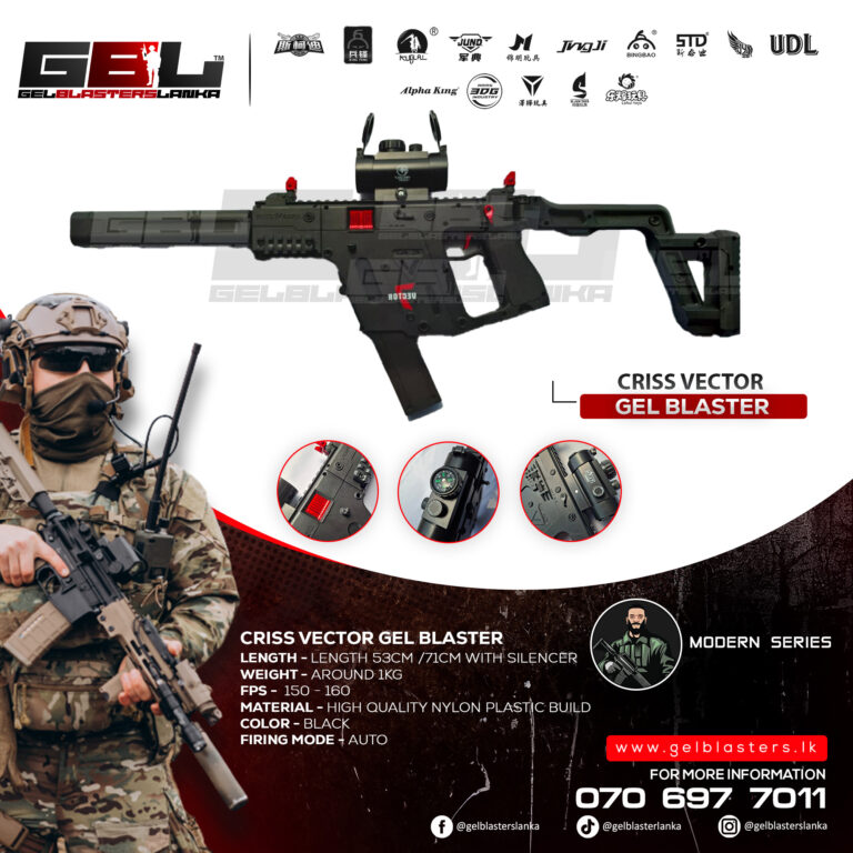 Kriss Vector Mini Single Mag Gel Blaster - Gel Blasters Lanka