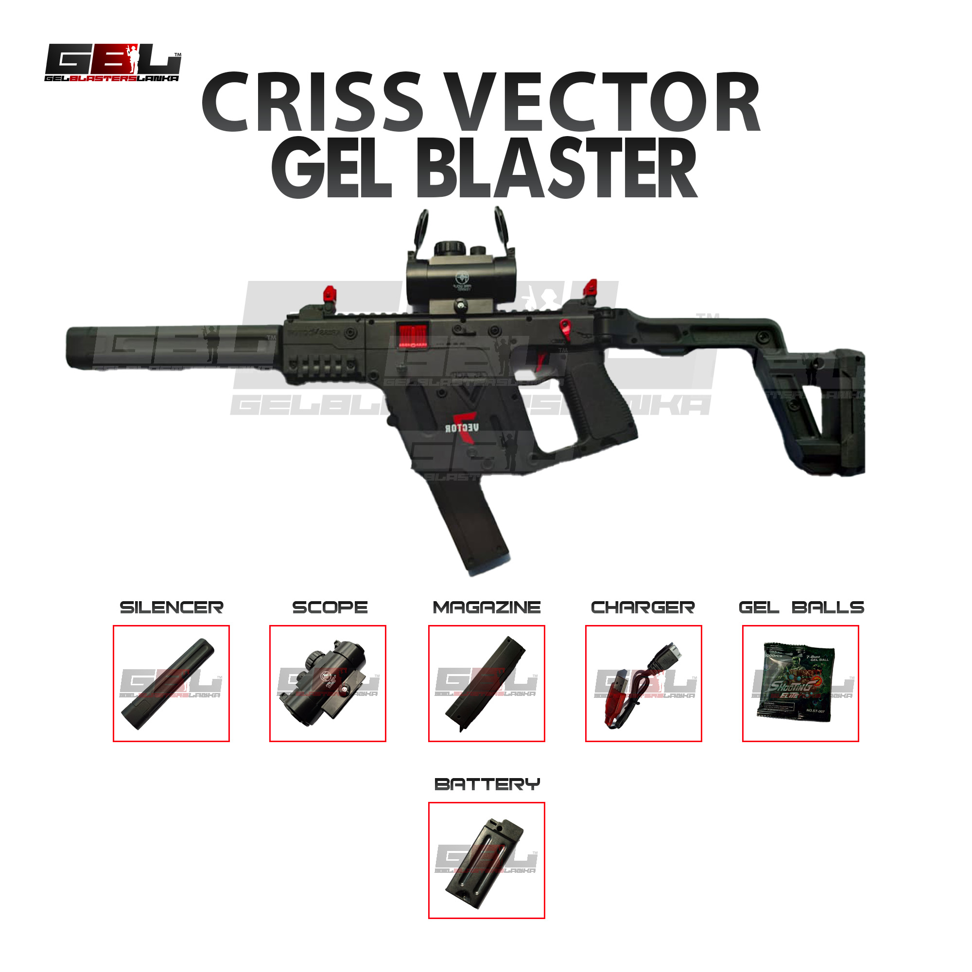 Kriss Vector Mini Single Mag Gel Blaster - Image 3