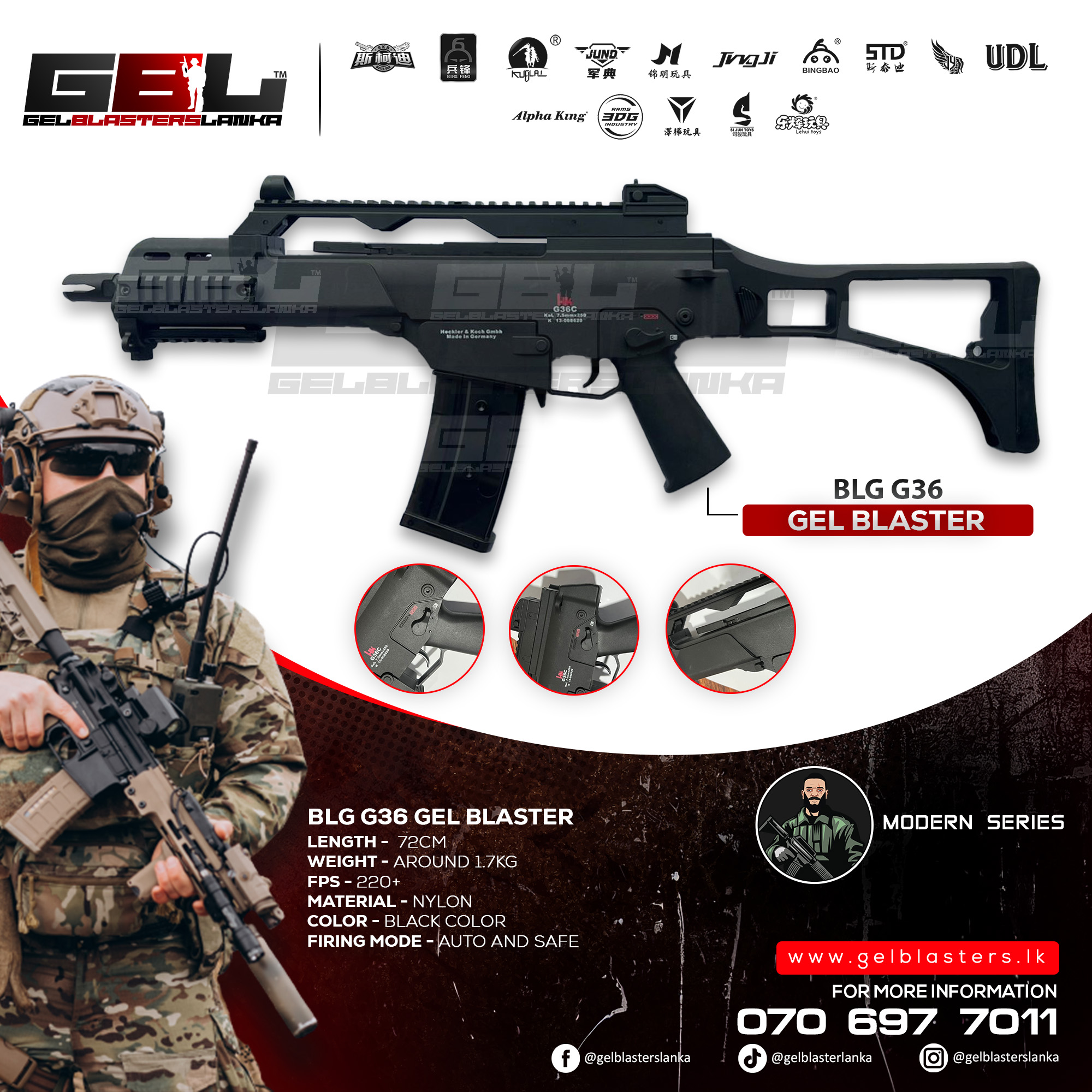 BLG G36 gel Blaster