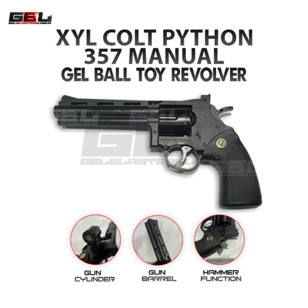 XYL Python 357 Long Barrel Gel Ball Toy Revolver - Gel Blasters Lanka