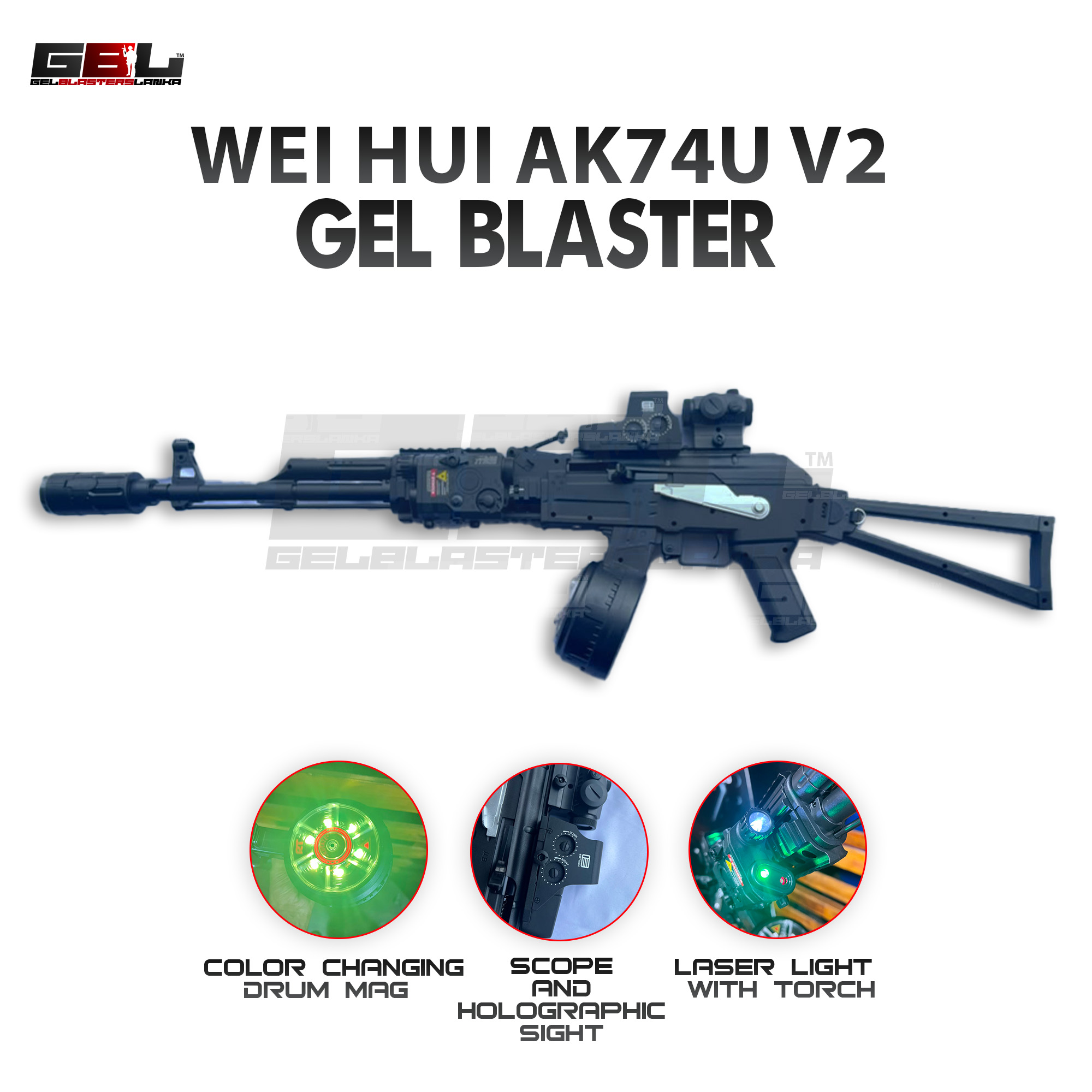 Wei Hui AK74U V2 Gel Blaster - Image 2